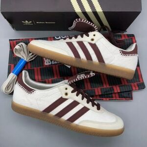 Adidas White and Brown WB Pony Leo Samba Sneakers 
Women’s size 7